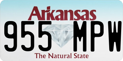 AR license plate 955MPW