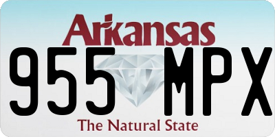 AR license plate 955MPX