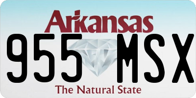 AR license plate 955MSX