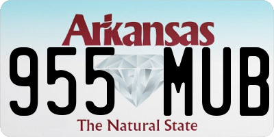 AR license plate 955MUB