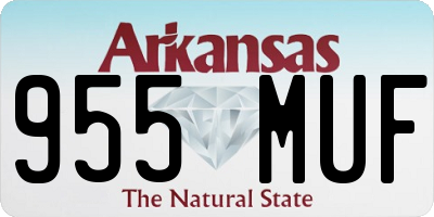 AR license plate 955MUF