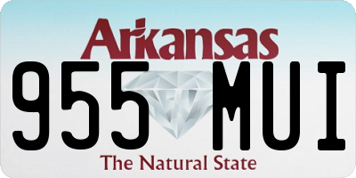AR license plate 955MUI