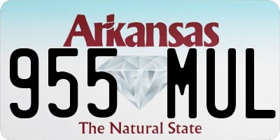 AR license plate 955MUL