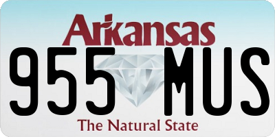 AR license plate 955MUS