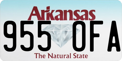 AR license plate 955OFA