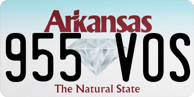 AR license plate 955VOS