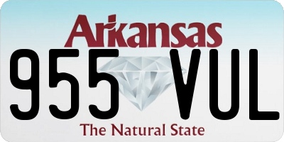 AR license plate 955VUL
