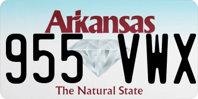 AR license plate 955VWX