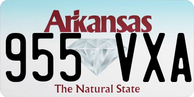 AR license plate 955VXA