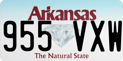 AR license plate 955VXW