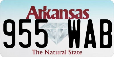 AR license plate 955WAB