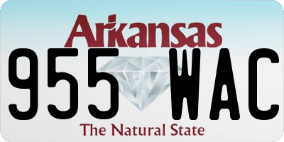 AR license plate 955WAC