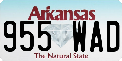 AR license plate 955WAD