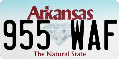 AR license plate 955WAF