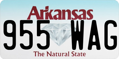 AR license plate 955WAG