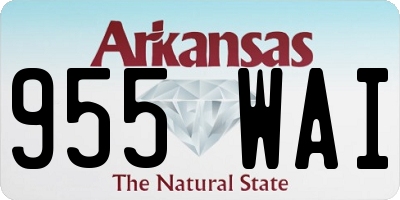 AR license plate 955WAI