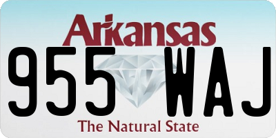AR license plate 955WAJ
