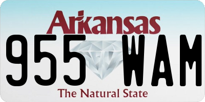 AR license plate 955WAM