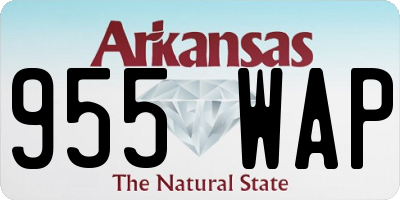 AR license plate 955WAP