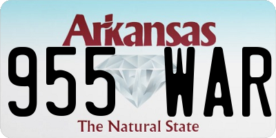 AR license plate 955WAR