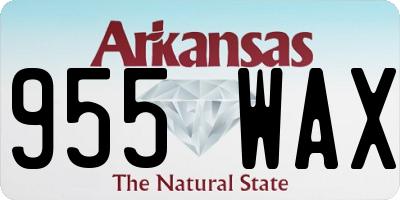 AR license plate 955WAX