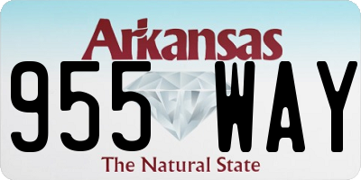 AR license plate 955WAY