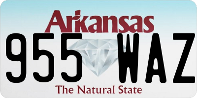 AR license plate 955WAZ