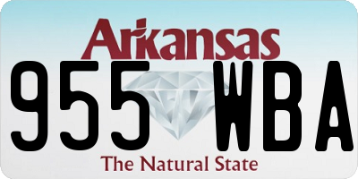 AR license plate 955WBA