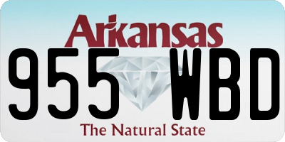 AR license plate 955WBD