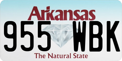 AR license plate 955WBK