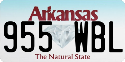AR license plate 955WBL