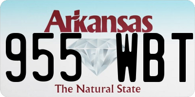 AR license plate 955WBT