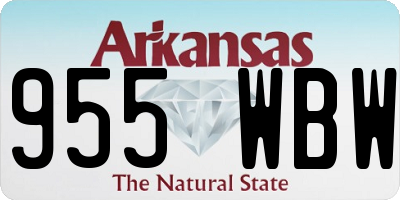 AR license plate 955WBW