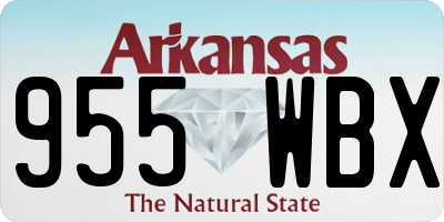 AR license plate 955WBX
