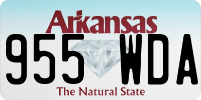 AR license plate 955WDA