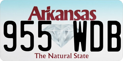 AR license plate 955WDB