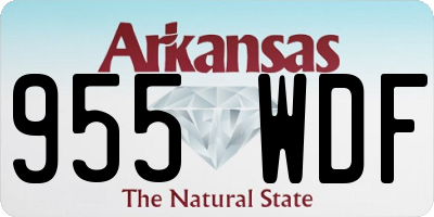 AR license plate 955WDF