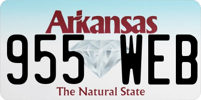 AR license plate 955WEB