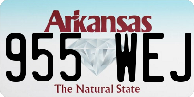 AR license plate 955WEJ