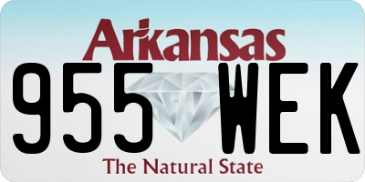 AR license plate 955WEK