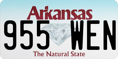 AR license plate 955WEN