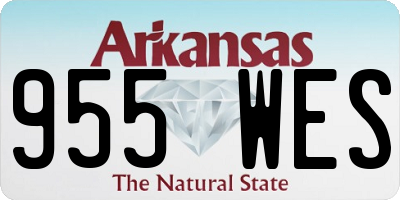 AR license plate 955WES