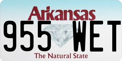 AR license plate 955WET