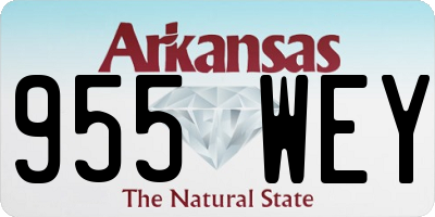 AR license plate 955WEY