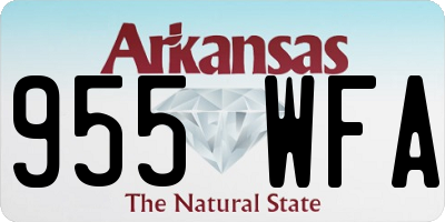 AR license plate 955WFA