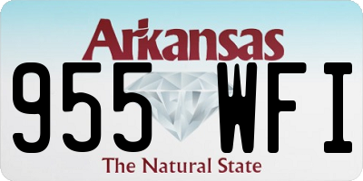 AR license plate 955WFI