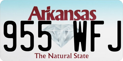 AR license plate 955WFJ