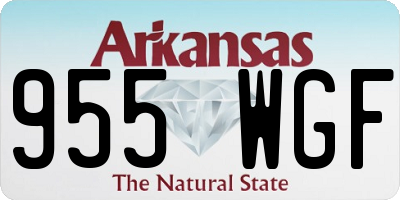 AR license plate 955WGF