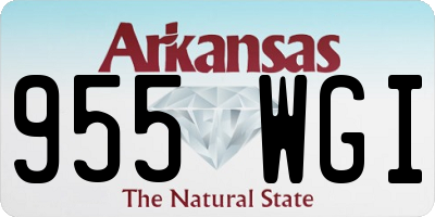 AR license plate 955WGI