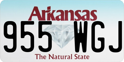 AR license plate 955WGJ